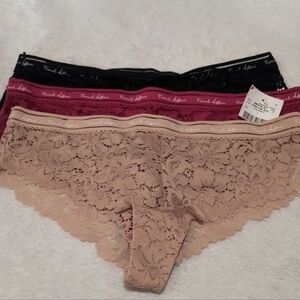 Lace Panty Set in Black, Pink, and Tan